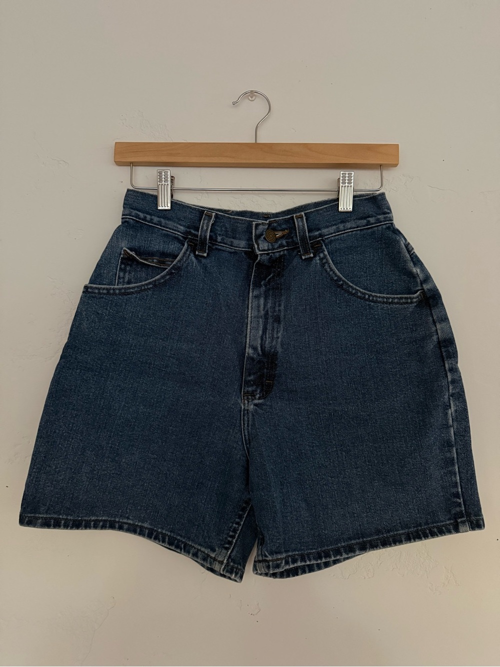 Vintage Lee Dark Blue High-Waist Denim Shorts